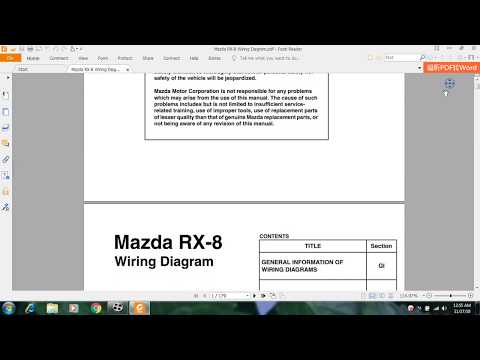 Mazda RX 8 Wiring Diagram