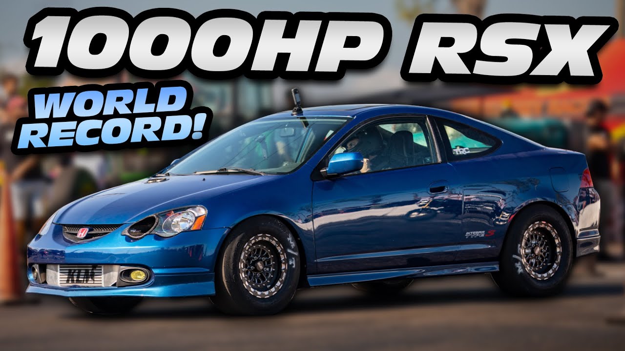 ACURA RSX World Record! 1000HP AWD K24 BREAKS 1/4 MILE RECORD (Real Street 2.2L Destroker Engine)