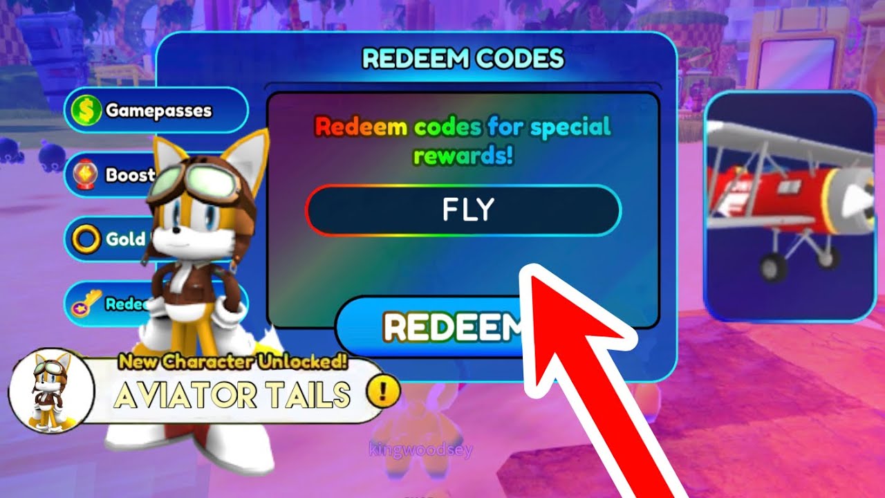 all-new-aviator-tails-update-codes-in-sonic-speed-simulator-youtube