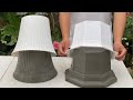 DIY - Great Youngman&#39;s Ideas // How to Make  Plant Pots With Cement Very Easy // Everyone Can Do It