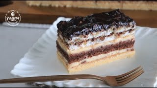 Amazing Vanilla Chocolate Pastry Cream Cake Recipe