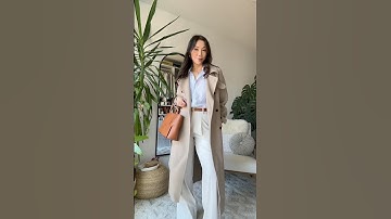 GRWM: classy old money aesthetic look with trousers and trench coat #effortlesschic #classystyle