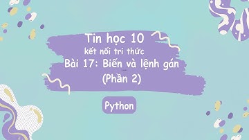 Tin Học 10 | Kết Nối Tri Thức | Bài 17: Biến và lệnh gán (Phần 2)