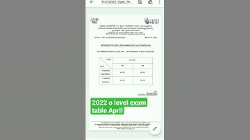 o level exam table April 2022 #shorts #viral