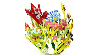 видео: Пасхальная цветочная драпировка из плавленого стекла картинка: Пасхальная цветочная драпировка из плавленого стекла