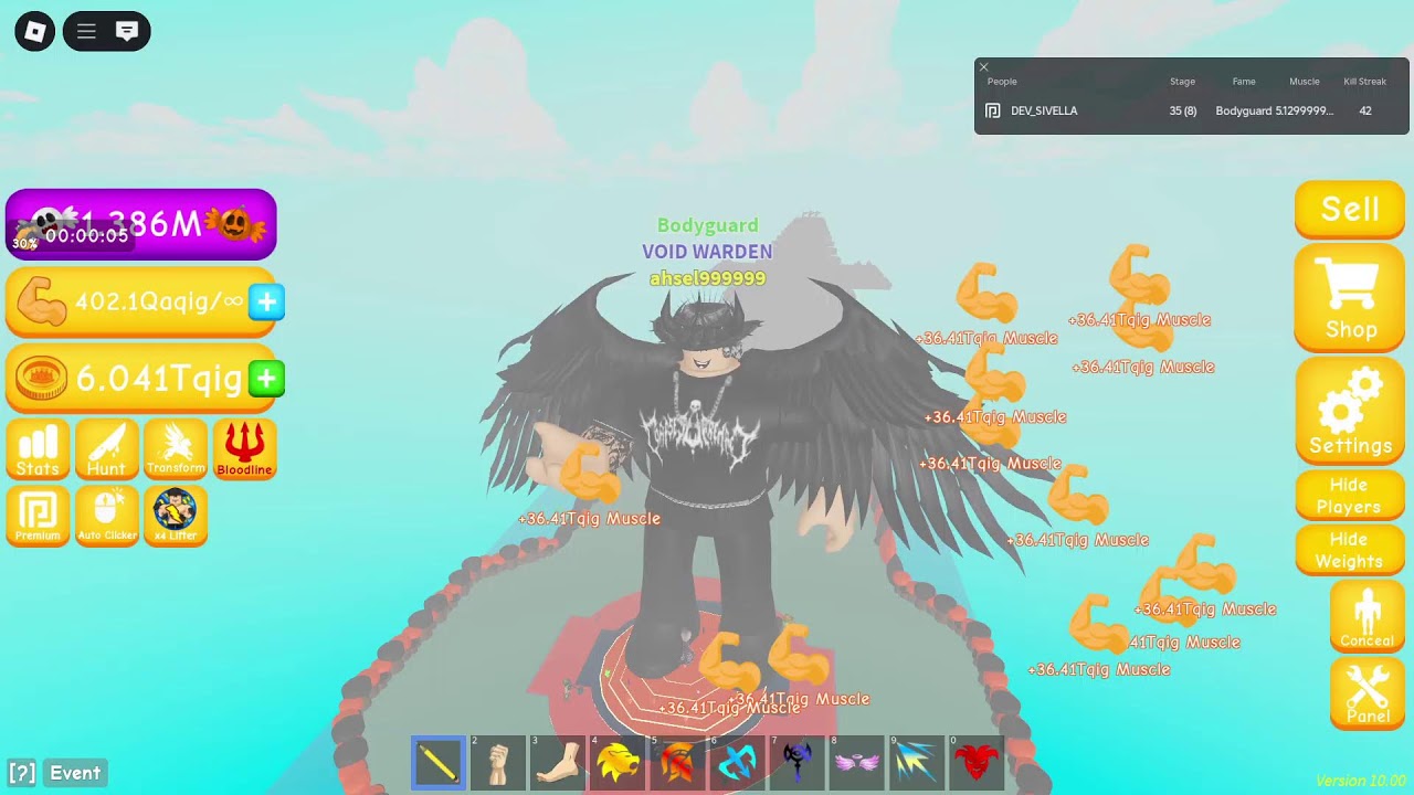 Roblox Legacy Lifting Simulator 8-9TH HYPER REBİRTH