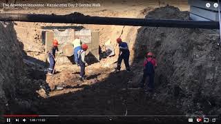 Seeing waste digging a hole