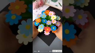 Aktivitas Anak Simple Membuat Vas Bunga Unik Untuk Hiasan Meja Dari Kertas Lipat diy craft unik