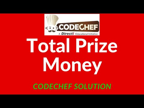 Total Prize Money codechef solution