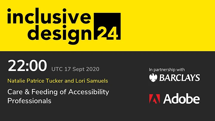 Care & Feeding of Accessibility Professionals / Na...
