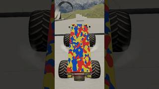 Monster Trucks vs Downhill 600 MPH in BeamNG #beamng #beamngcrashes #beamngdrive