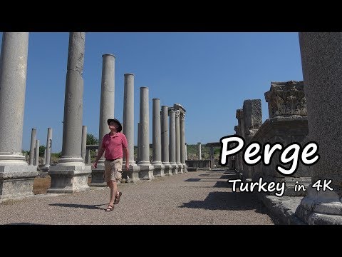 The Ancient  Ruins of Perge, Southern Turkey.    In 4K