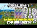10 Simple & Useful Commands You WILL NEED! Minecraft Bedrock Edition