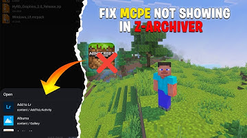 FIX ZArchiver Not Showing Minecraft Option | Open with Minecraft Missing Fix!