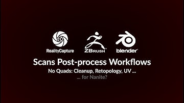 3D Scans Post-Processing Workflows: NO Quads - Cleanup, Retopology, UV
