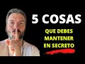 ✅ 5 COSAS que debes MANTENER EN SECRETO l Si quieres lograr tus metas 💖🤗