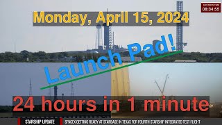 SpaceX Launch Pad Daily Timelapse [04-15-2024] #starship #falcon9 #timelapse