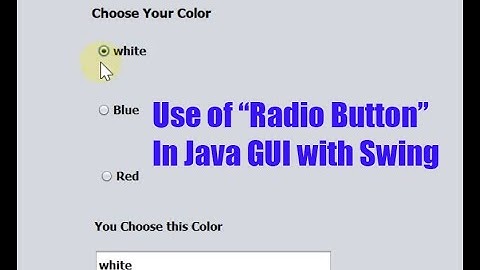 Use of Radio Button In Java GUI With Swing | Java GUI | Urdu / Hindi | Tutorial 5