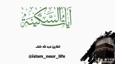 آيات السكينة  القارئ عبد الله خلف