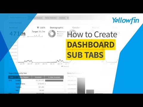 How to Create Dashboard Sub Tabs | Yellowfin BI
