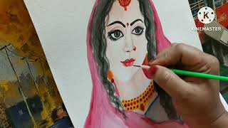 beautiful painting of radharani ❤️🥰🙏🏻 #painting #viral #trending #radharani #art #watercolor