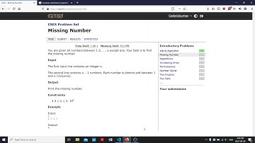 CSES Problem Set - Missing Number - Introductory Problems