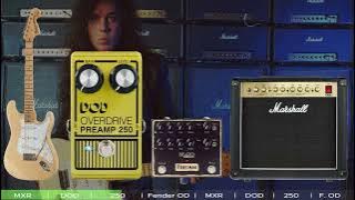 MXR YJM308 vs DOD YJM308 vs DOD 250 vs Fender YJM OD