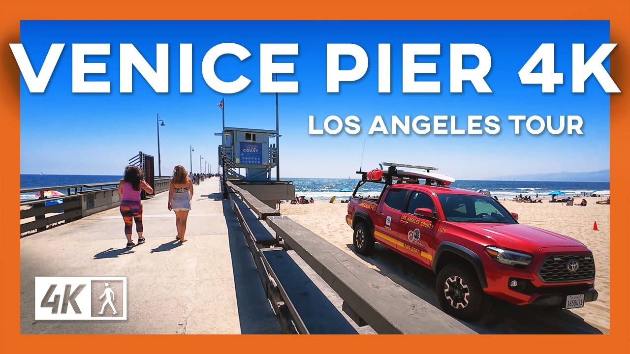 [4K] Venice Beach Pier Walk 🌊 Virtual Tour in Los Angeles, California