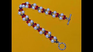 Beads bracelet. Beaded bracelet tutorial. Diy bracelet easy pattern