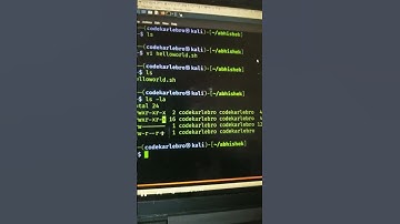Running first shell script | #codekarlebro
