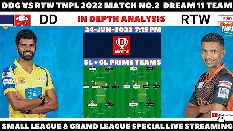 DD vs RTW Dream11 Team,DD vs RTW Dream11 Prediction,DD vs RTW Today