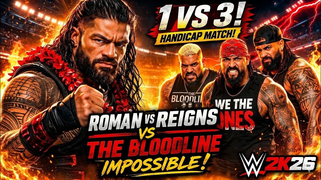 Roman Riding Impossible Impossible 😱 1 vs 3 Handicap Match! Roman Reigns vs The Bloodline – WWE ...