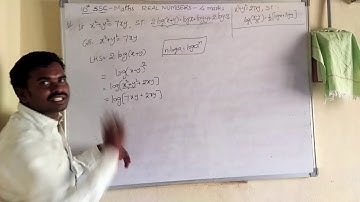 10 class maths real numbers part6 by nagaraju sir//logerithms 4 marks qns
