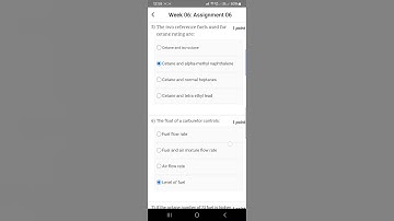 IC engine and Gas Turbine NPTEL Assignment week 6 #exam #nptel #assignment