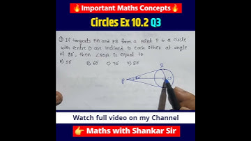 Tangent Angle Problem | Circle Tangent Angle Trick | Class 10 Maths Circles #maths