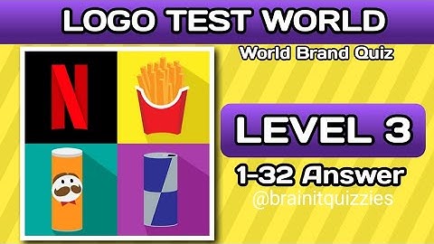 LOGO TEST COMPLETE ANSWER | LEVEL 3, 1-32 WALKTHROUGH @brainitquiz #logotestworld