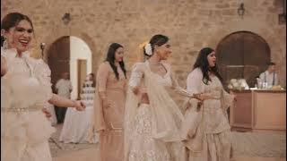 Epic Sangeet Performance: The Radiant Bride Squad Takes the Stage by Storm!