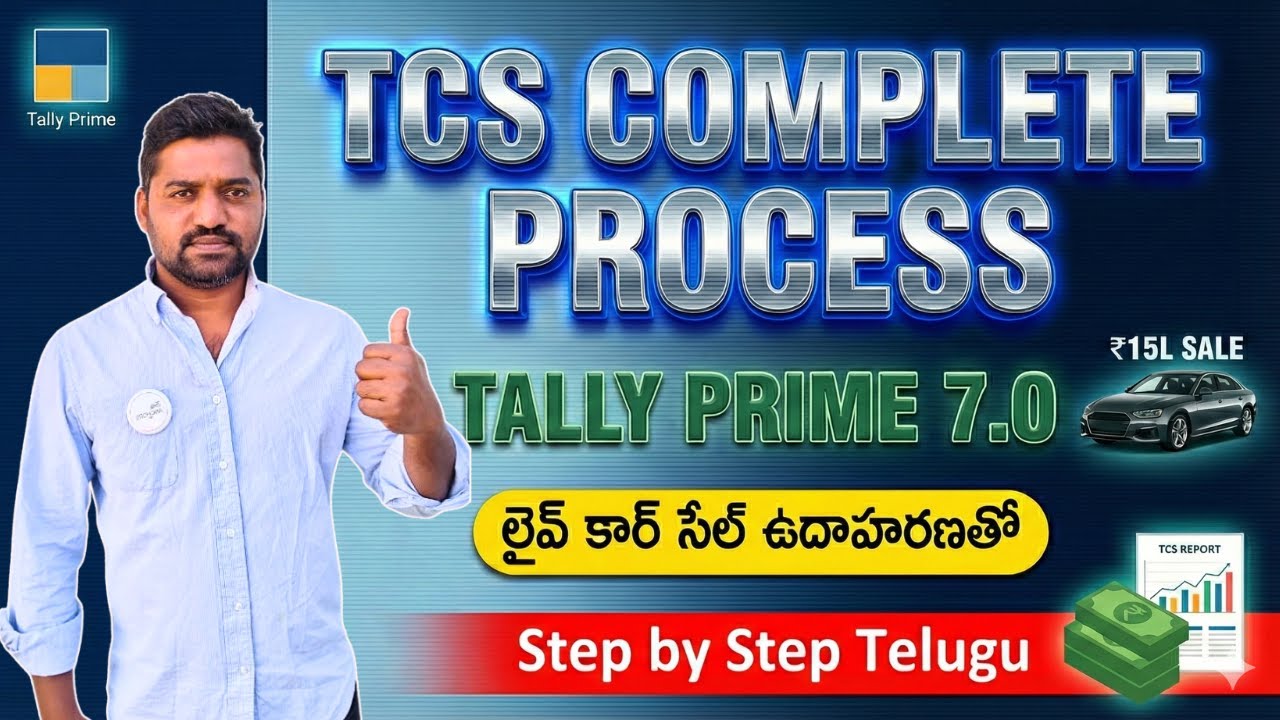 TCS Complete Process in Tally Prime 7.0 | Step by Step Guide Practical 2026