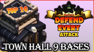 Best Town Hall 9 (TH9) Trophy/Hybrid Base With Copy Links | TH9 War/Farming Bases - Clash Of Clans