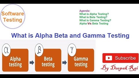 What is Alpha Beta and Gamma Testing | Software Testing