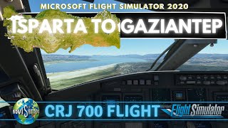 MSFS 2020 TUTORIAL | CRJ 700 FLIGHT - ISPARTA TO GAZIANTEP AIRPORT TURKEY screenshot 3