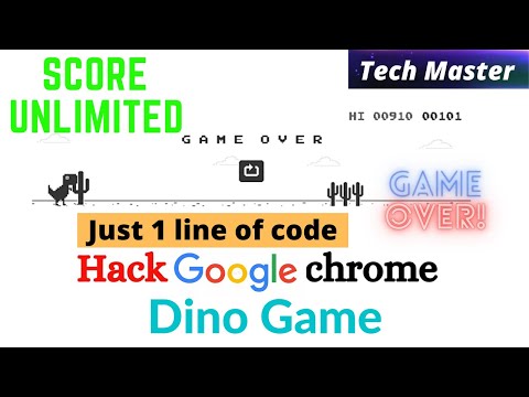 Hack Google Chrome Dino Game For Unlimited Score | Google | Chrome | dino game | unlimited score |