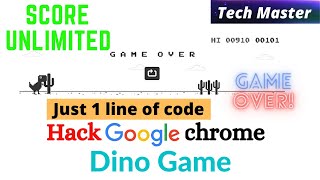 Hack Google Chrome Dino Game For Unlimited Score | Google | Chrome | dino game | unlimited score |