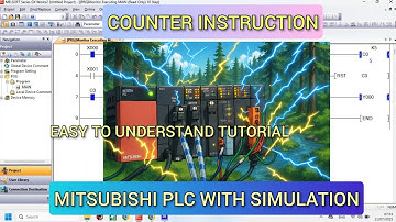 GX works2: counter instruction PLC mitsubishi tutorial with simulation