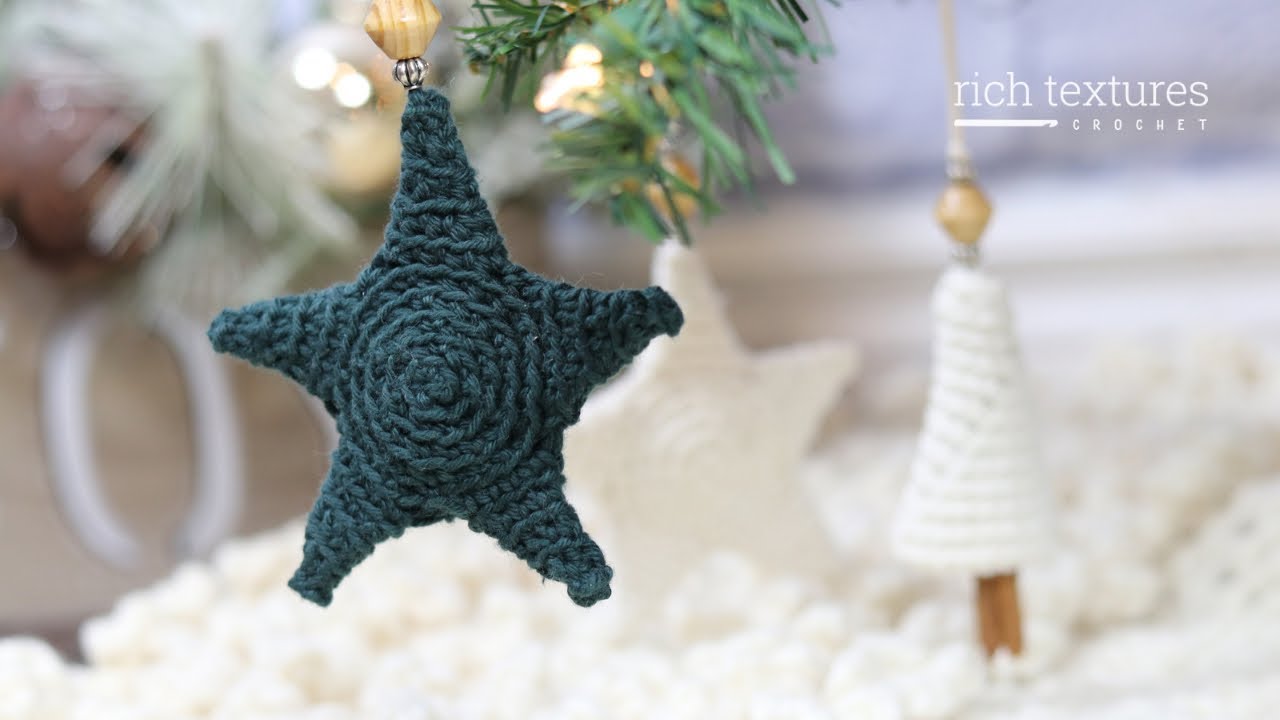 Rustic Star Ornament Crochet Pattern - YouTube