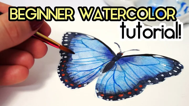 EASY BEGINNER WATERCOLOR TUTORIAL: How to paint a Butterfly!