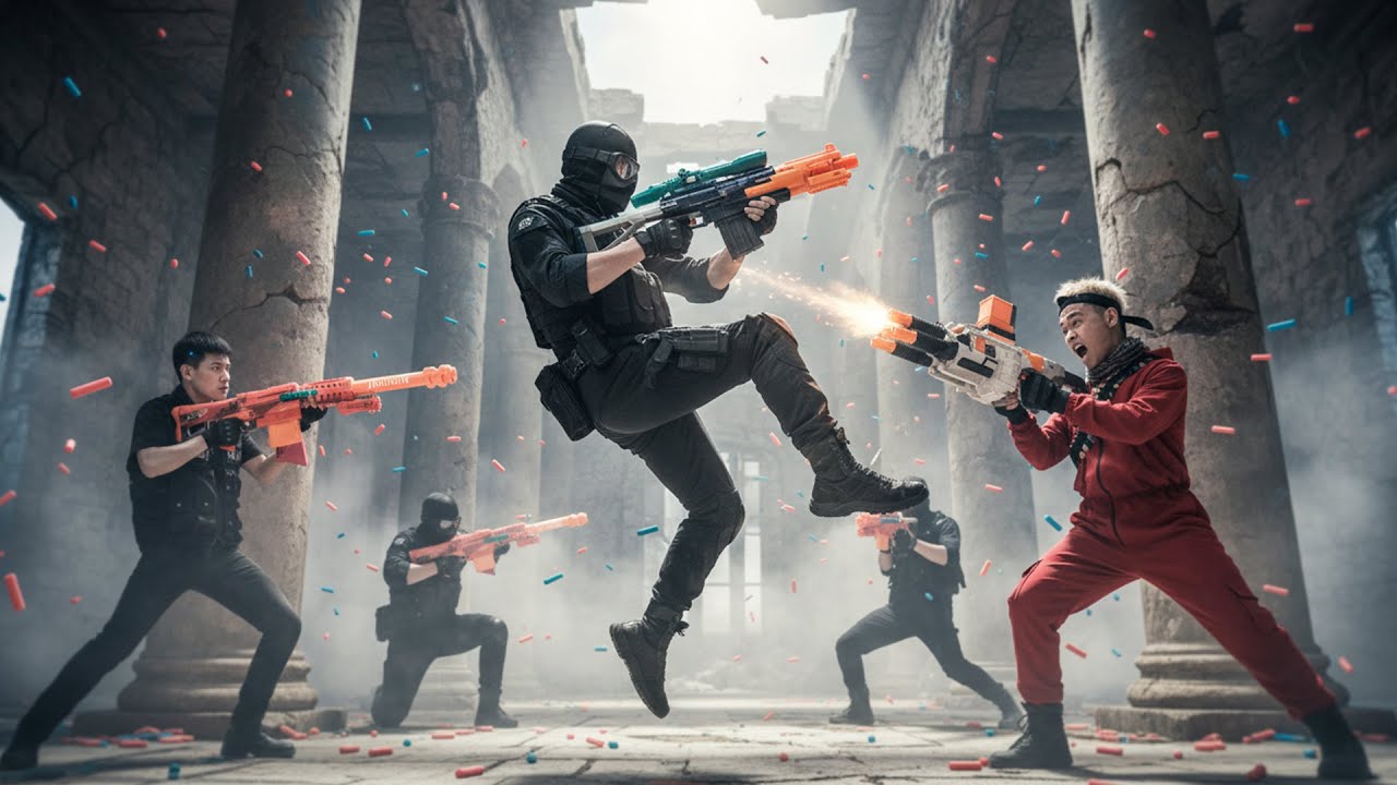 Война НЕРФОВ LTT: Эпическая битва на бластерах Nerf в стиле спецназа по ликвидации преступного си...