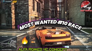 Need For Speed Most Wanted 2012 Most Wanted Race Beat The Alfa Romeo 4C Concept
