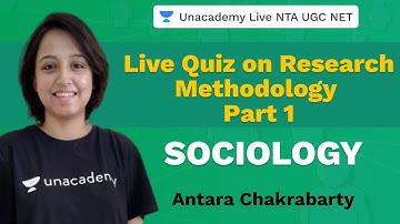 Live Quiz on Research Methodology Part 1 | Unacademy Live NTA UGC NET | Antara Chakrabarty