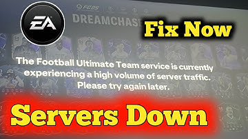 The Football Ultimate Team service is currently experiencing a high volume of server traffic | Fixed